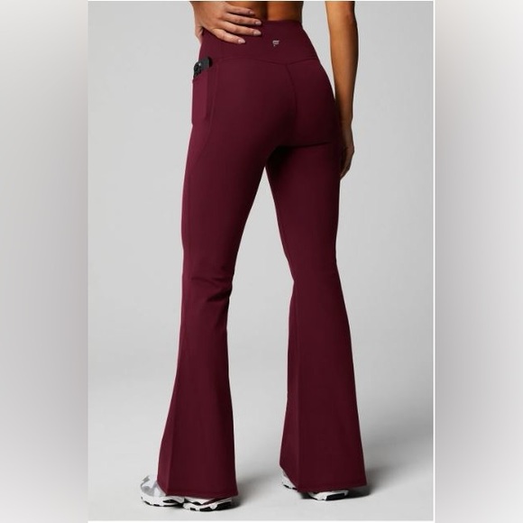 NWT- Fabletics HW Crossover Flare -MERLOT (32”) REGULAR INSEAM - Picture 9 of 12